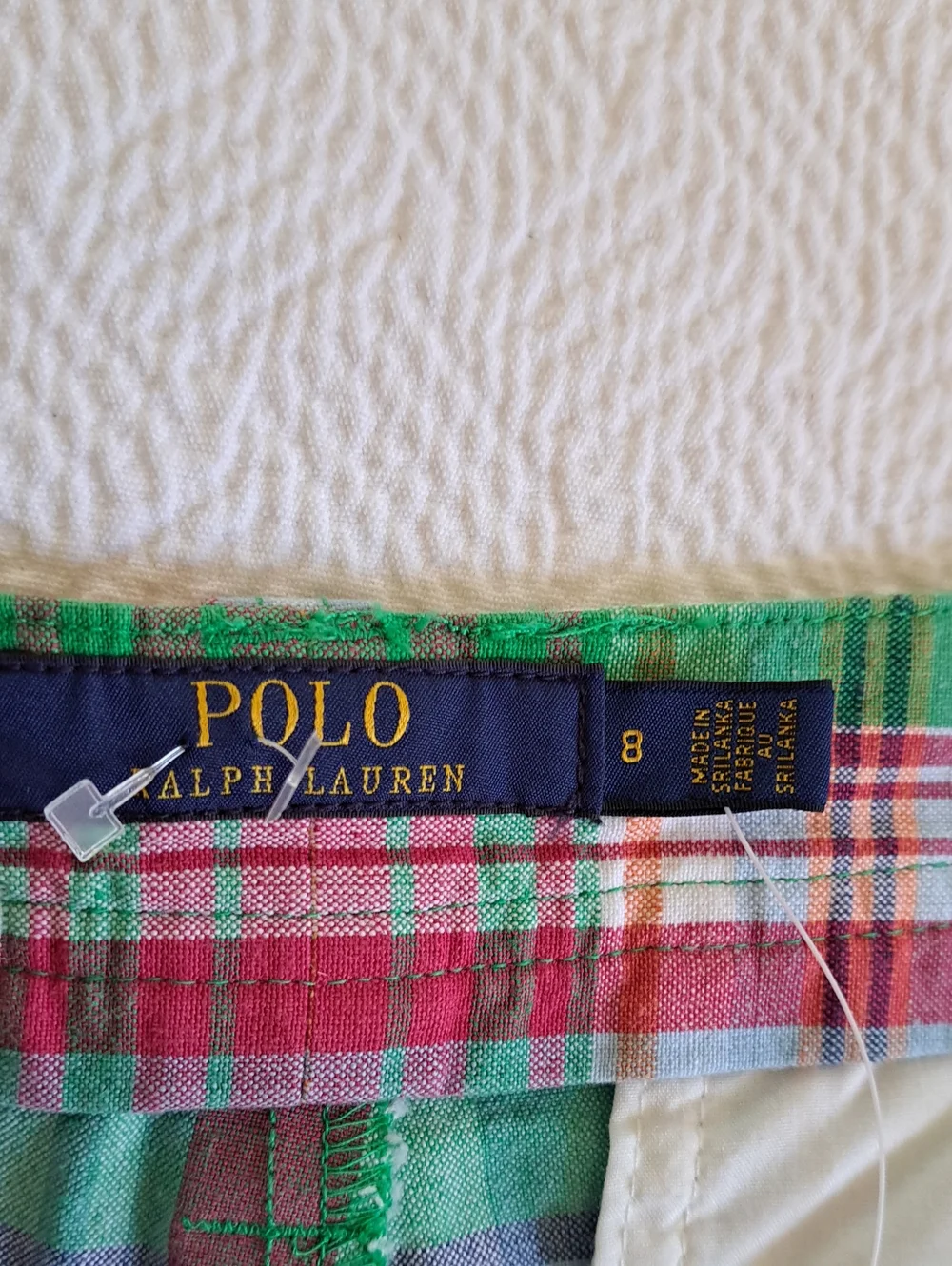 NWT POLO Ralph Lauren Womens Preppy/Summer Madras Plaid Linen Blend 4